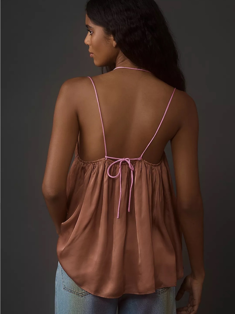 NWT Anthropologie Shirred Satin Blouse Size XS